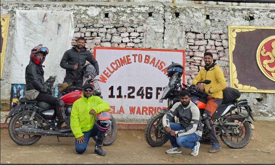 Chidanandan at Sela Pass on a bike trip