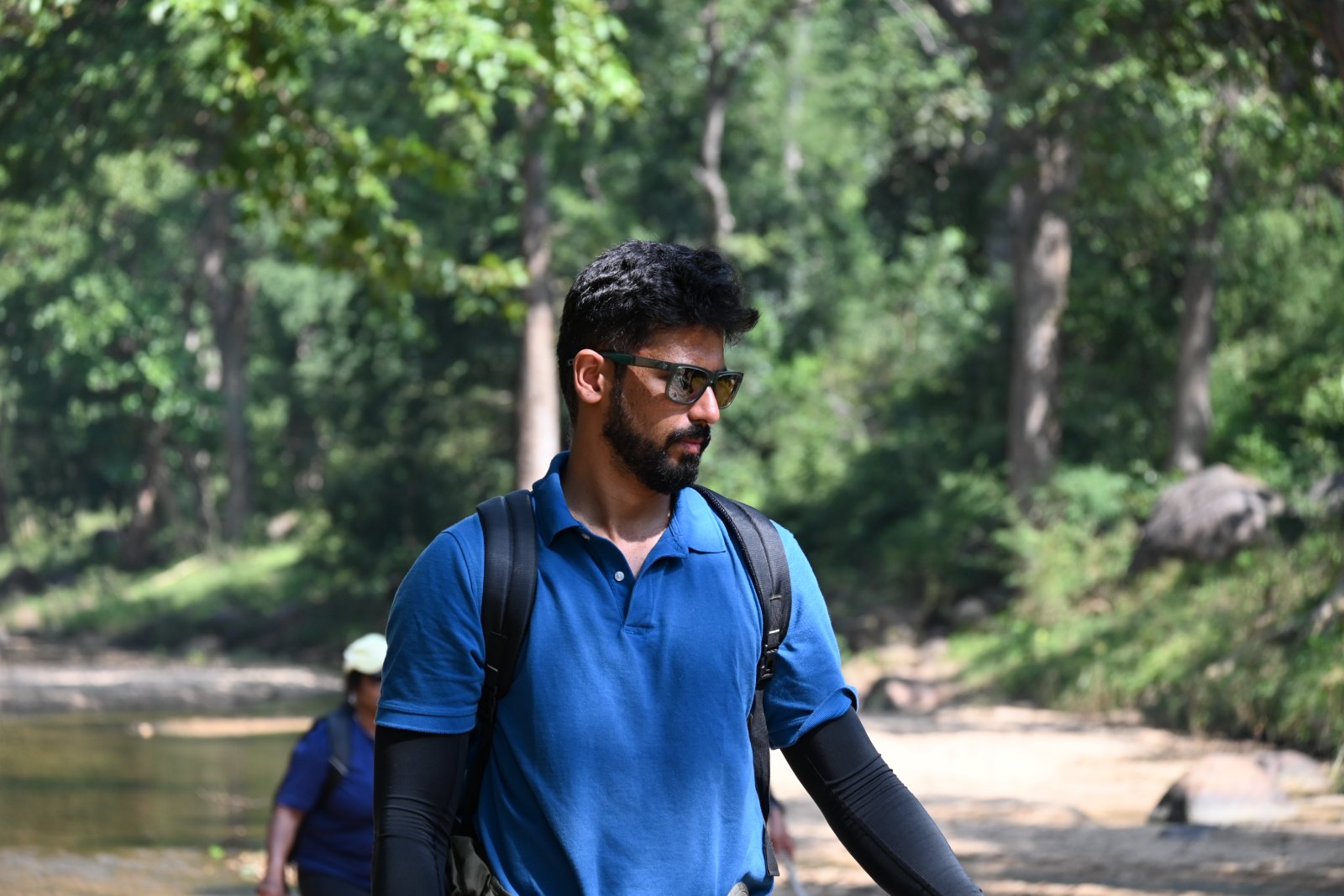 Chidanandan on a forest trail